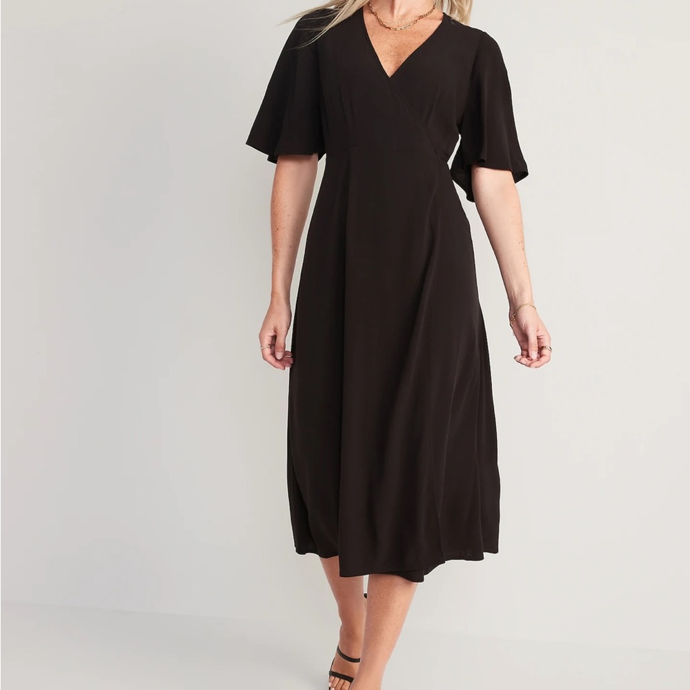Old Navy Black Wrap Dress